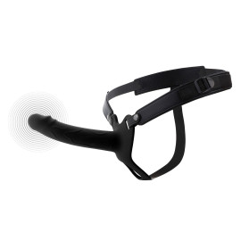 Hidden Desire Inferno Vibrating Silicone Hollow Penis Strap-On with Remote 18cm Black