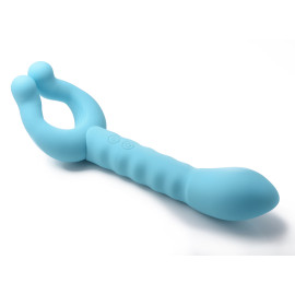 Frisky Yass! Vibe Dual-Ended Silicone Vibrator Teal