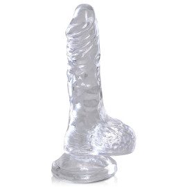 Pipedream King Cock Clear 4" Cock with Balls