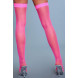 Be Wicked Nylon Fishnet Thigh Highs Neon Pink