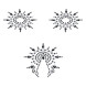 Petits JouJoux Crystal Sticker Breast & Pubic Jewelry Set of 3 Black