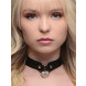 Strict Locking Heart Collar Black