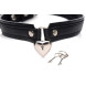 Strict Locking Heart Collar Black