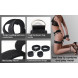 SuperLove Wrist & Thigh BDSM Bondage Cuffs Black