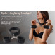 SuperLove Wrist & Thigh BDSM Bondage Cuffs Black