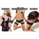 SuperLove Wrist & Thigh BDSM Bondage Cuffs Black
