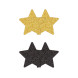 NS Novelties Pretty Pasties Glitter Stars Black Gold 2 Pairs